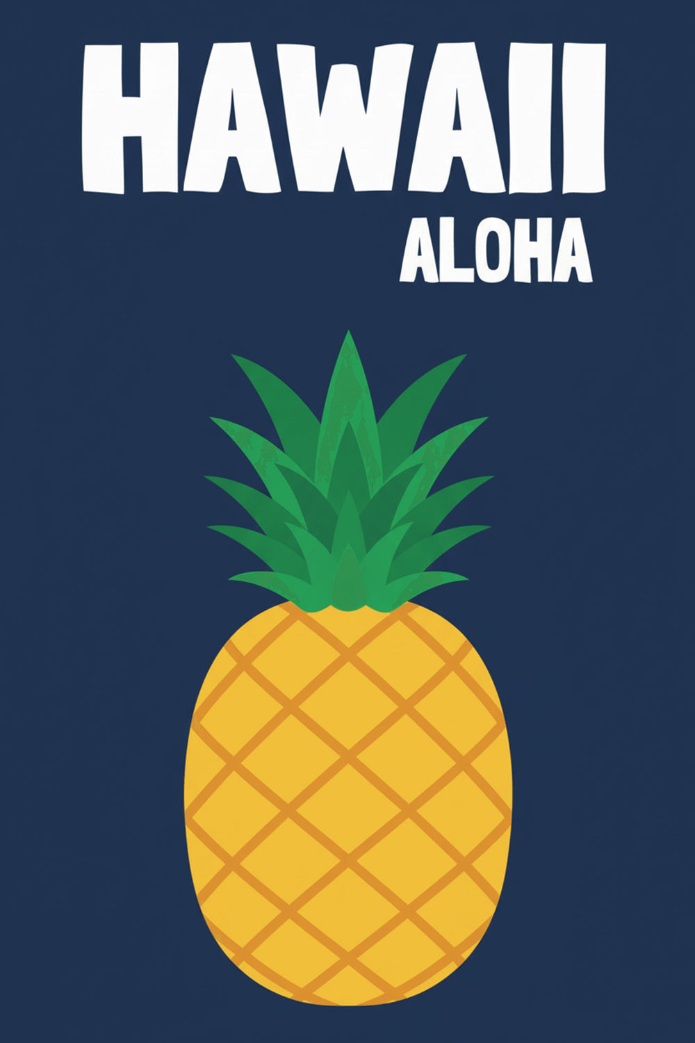 Aloha Hawaii Pineapple Art Print – wall art print by LOUDHAUS