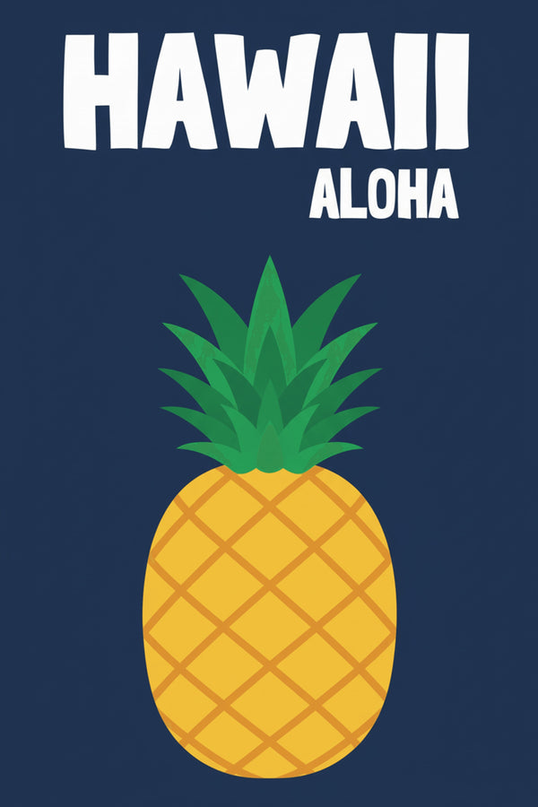 Aloha Hawaii Pineapple Art Print – wall art print by LOUDHAUS