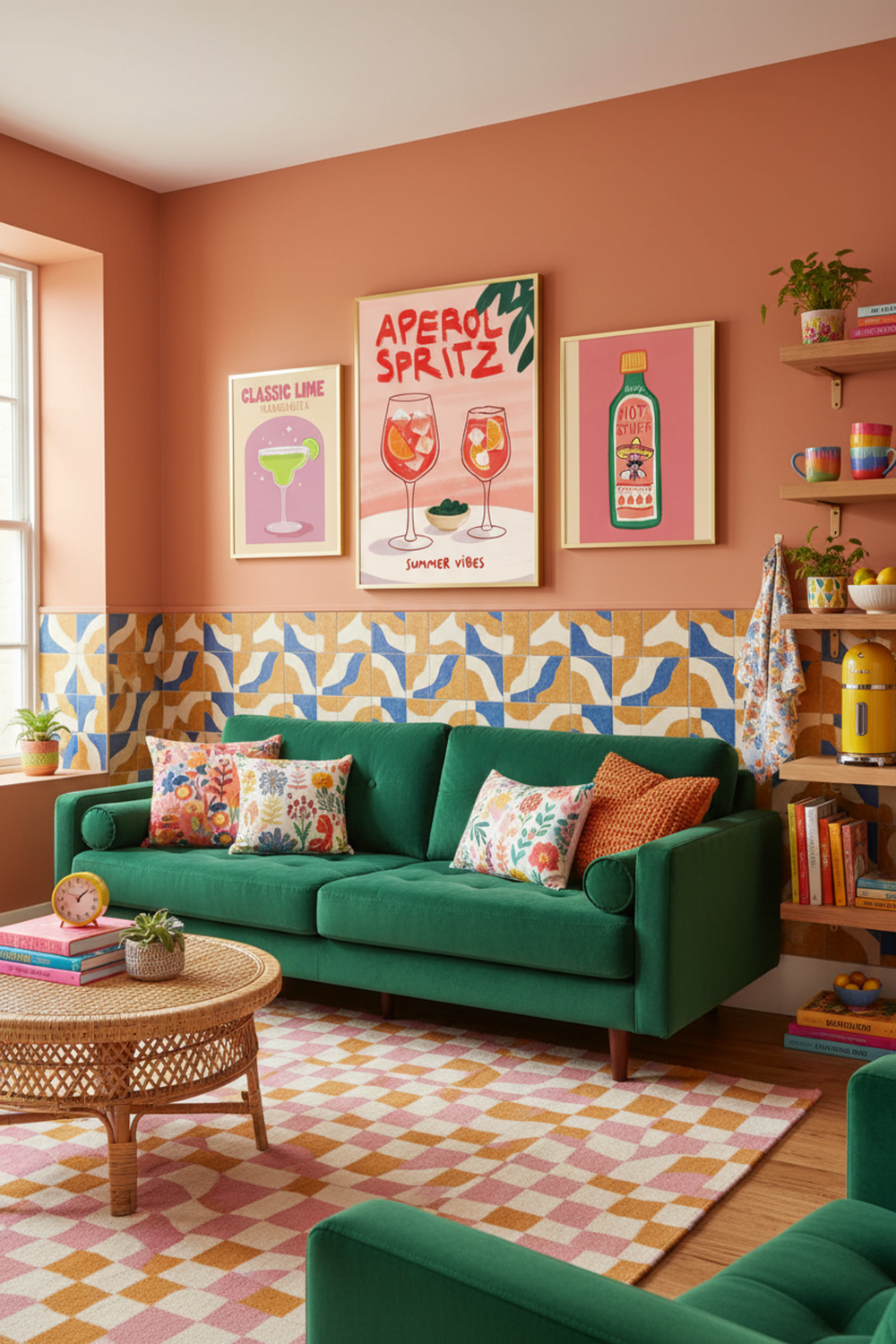 Aperol Spritz Summer Vibes Art Print as part of a gallery wall arrangement
