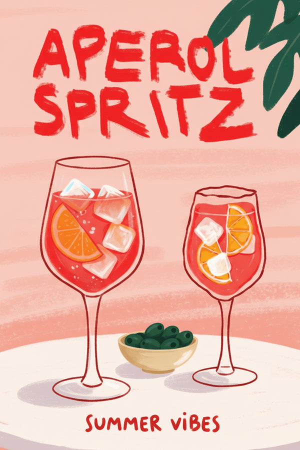 Aperol Spritz Summer Vibes Art Print – wall art print by LOUDHAUS