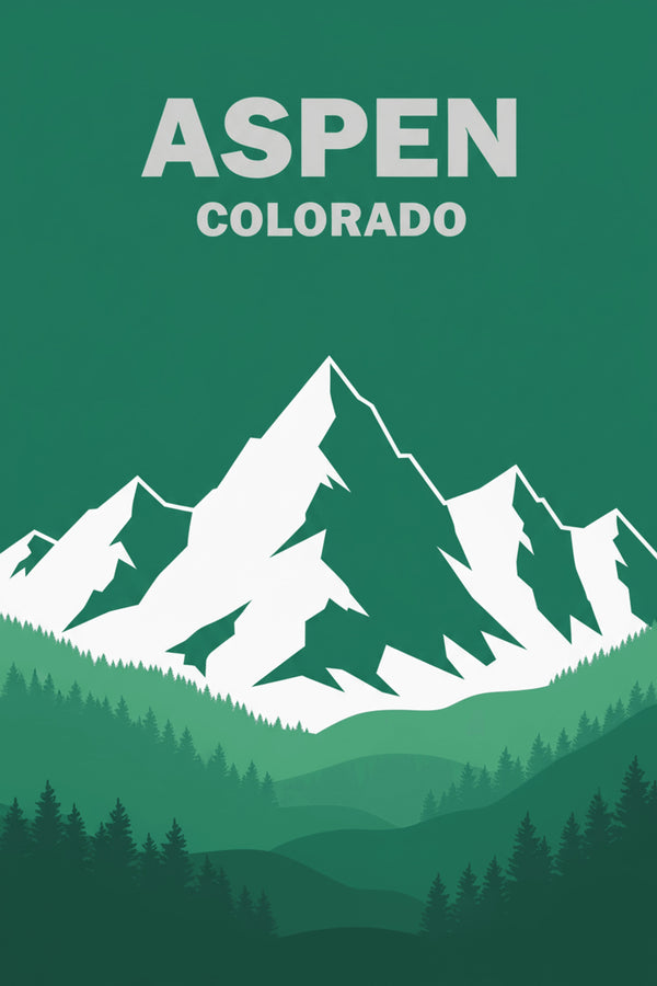 Aspen Colorado Mountain Art Print – wall art print by LOUDHAUS