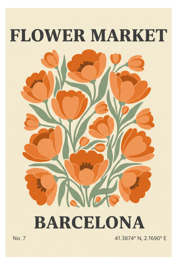 Barcelona Flower Market Art Print – wall art print by LOUDHAUS