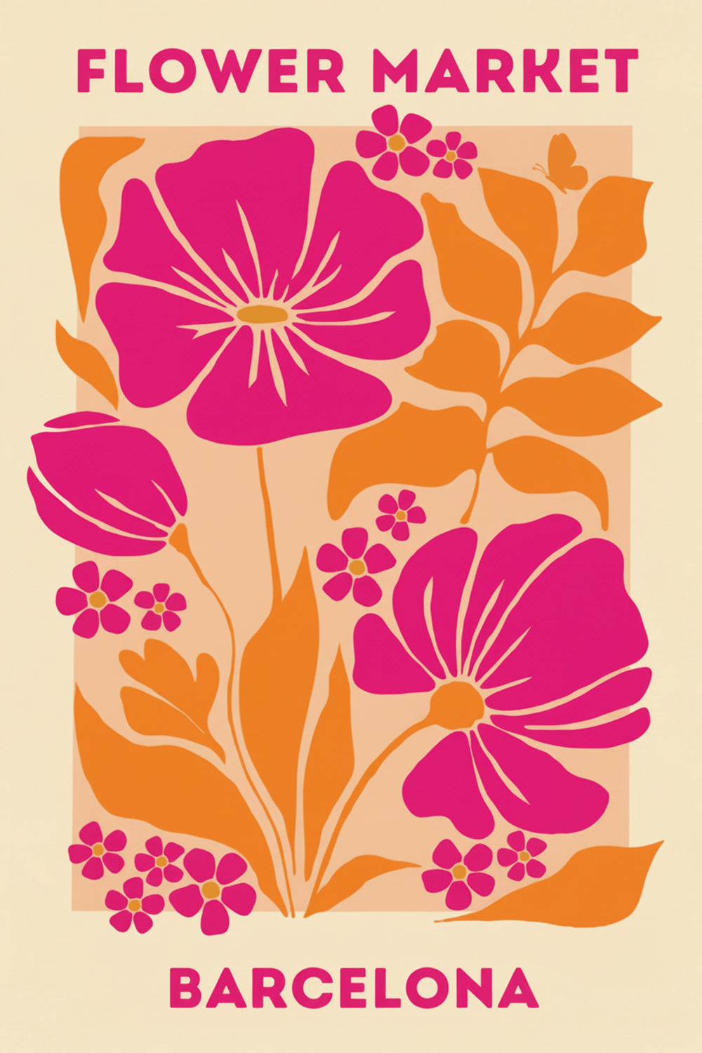 Bold Barcelona Flower Market Art Print – wall art print by LOUDHAUS