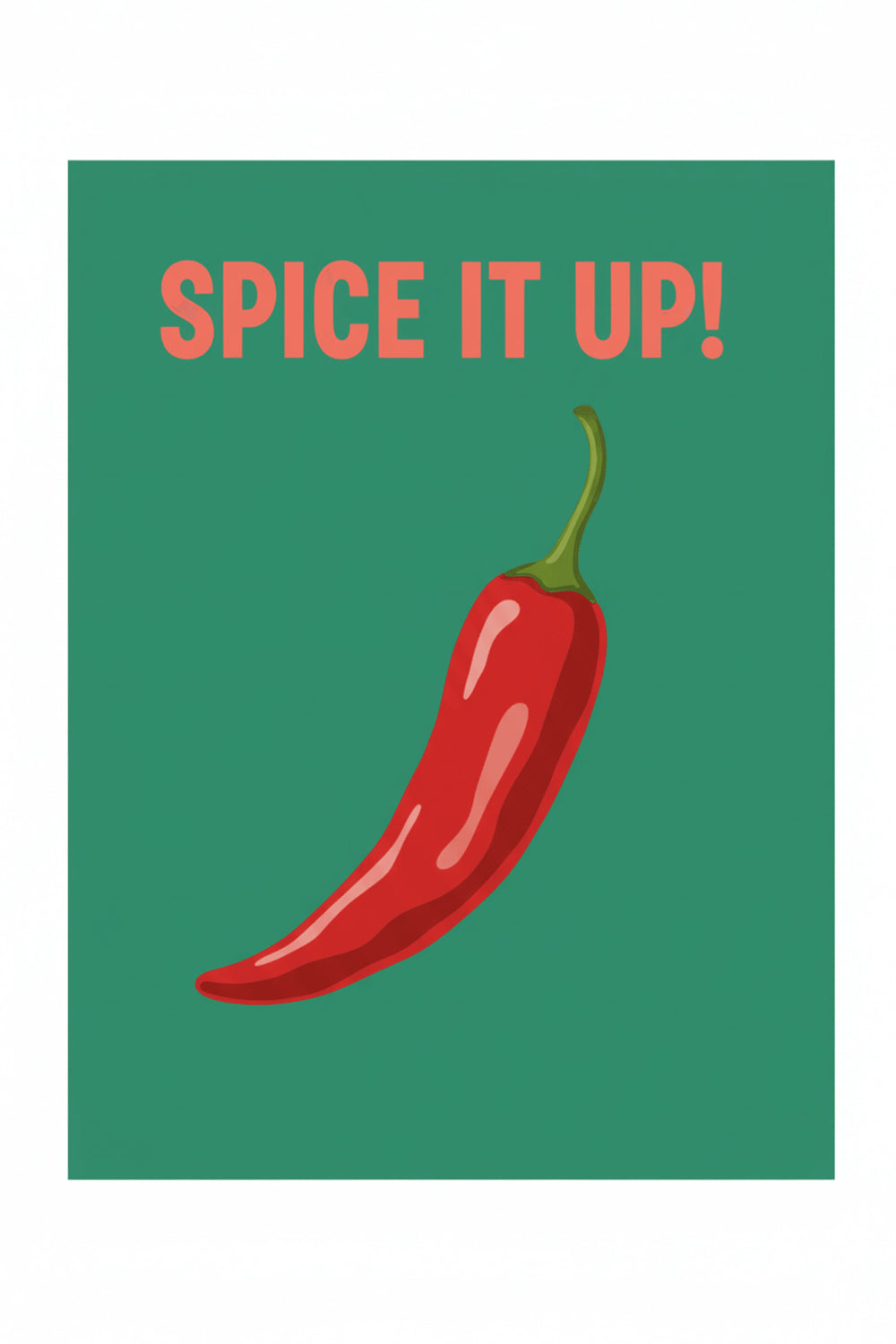 Bold Chilli Pepper Art Print – wall art print by LOUDHAUS