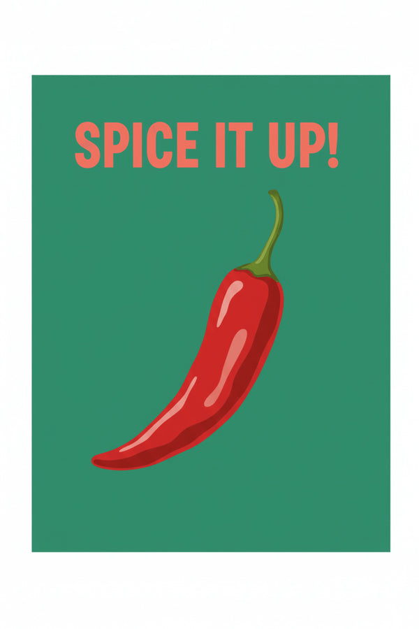 Bold Chilli Pepper Art Print – wall art print by LOUDHAUS