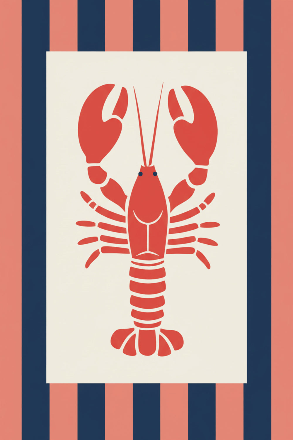 Bold Lobster Graphic Art Print – wall art print by LOUDHAUS