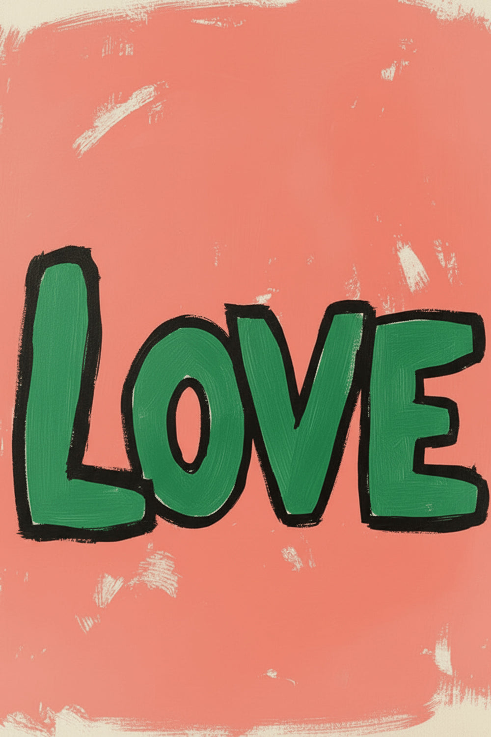 Bold Love Typography Art Print – wall art print by LOUDHAUS
