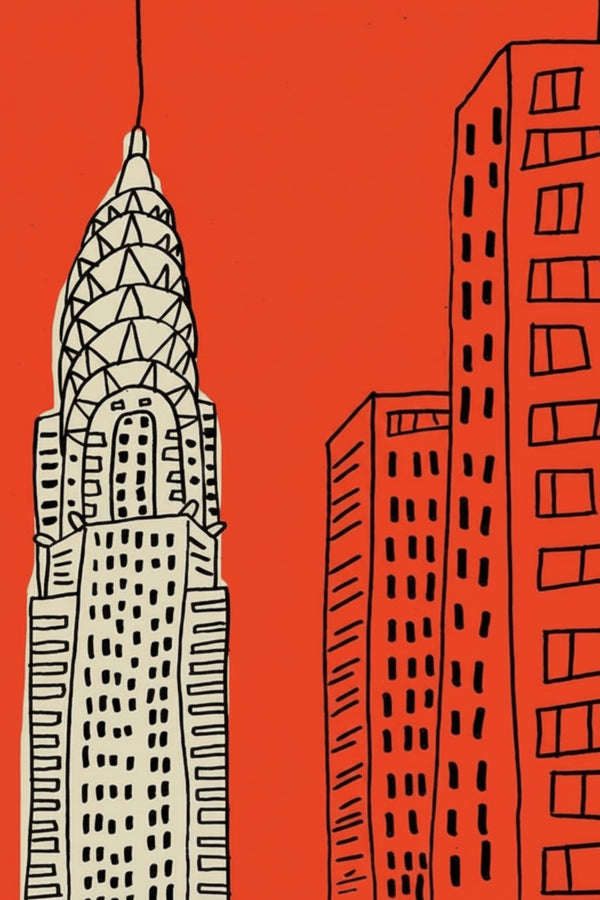Bold New York Cityscape Art Print – wall art print by LOUDHAUS