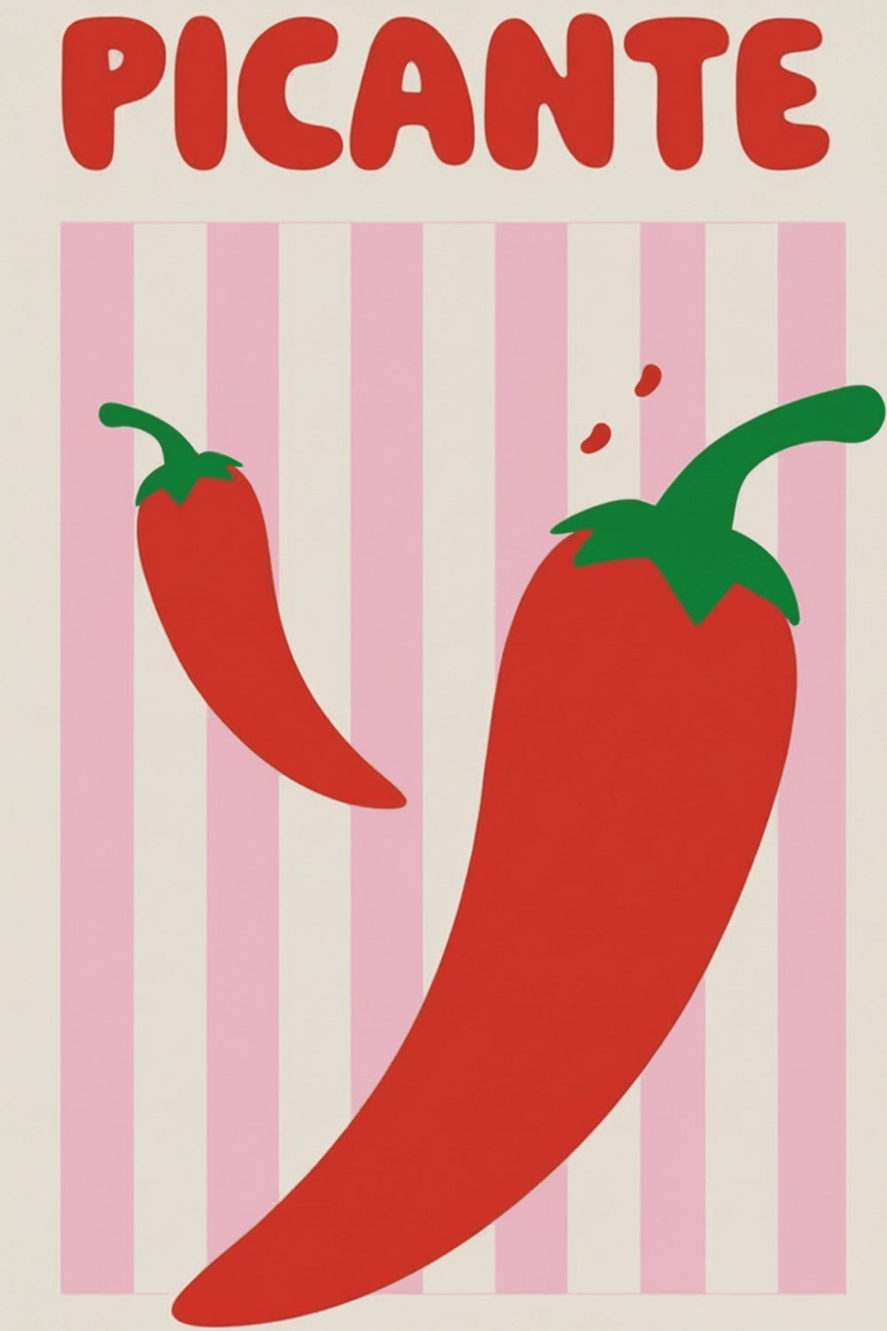 Bold Picante Chilli Pepper Art Print – wall art print by LOUDHAUS