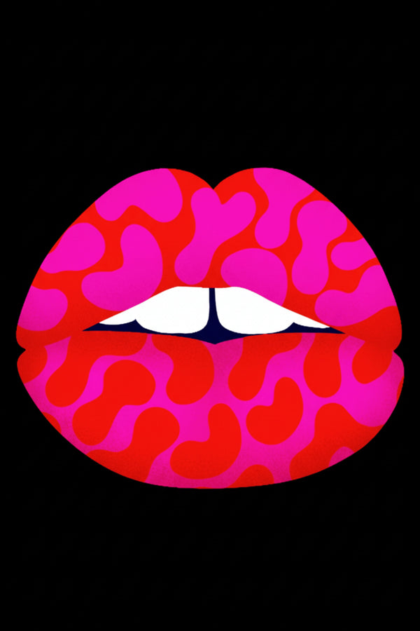 Bold Pop Art Lips Art Print – wall art print by LOUDHAUS
