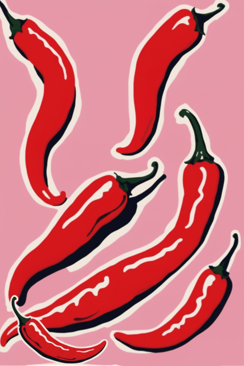 Bold Red Chilli Pepper Art Print – wall art print by LOUDHAUS