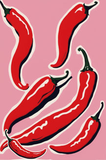 Bold Red Chilli Pepper Art Print – wall art print by LOUDHAUS