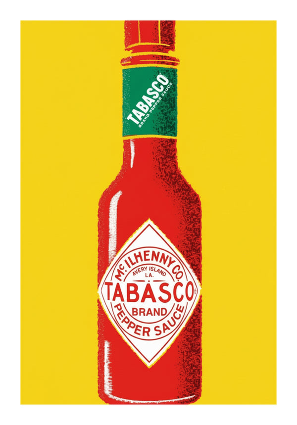 Bold Tabasco Bottle Art Print – wall art print by LOUDHAUS