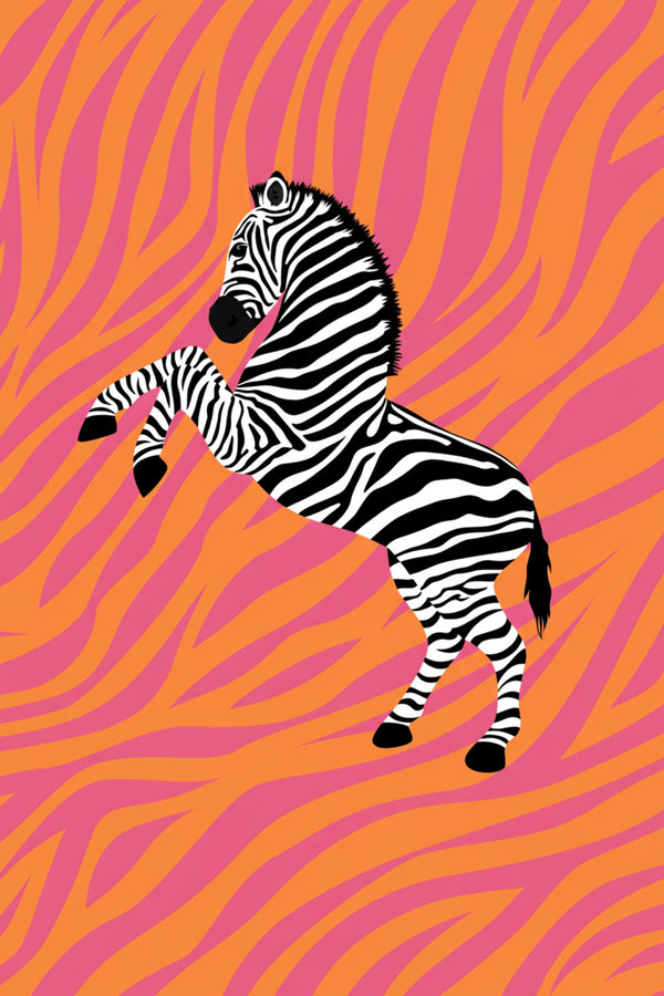 Bold Zebra Pop Art Print – wall art print by LOUDHAUS