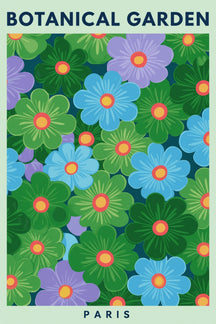 Botanical Garden Paris Flower Art Print – wall art print by LOUDHAUS