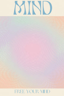 Calm Pastel Gradient Typography Print – wall art print by LOUDHAUS