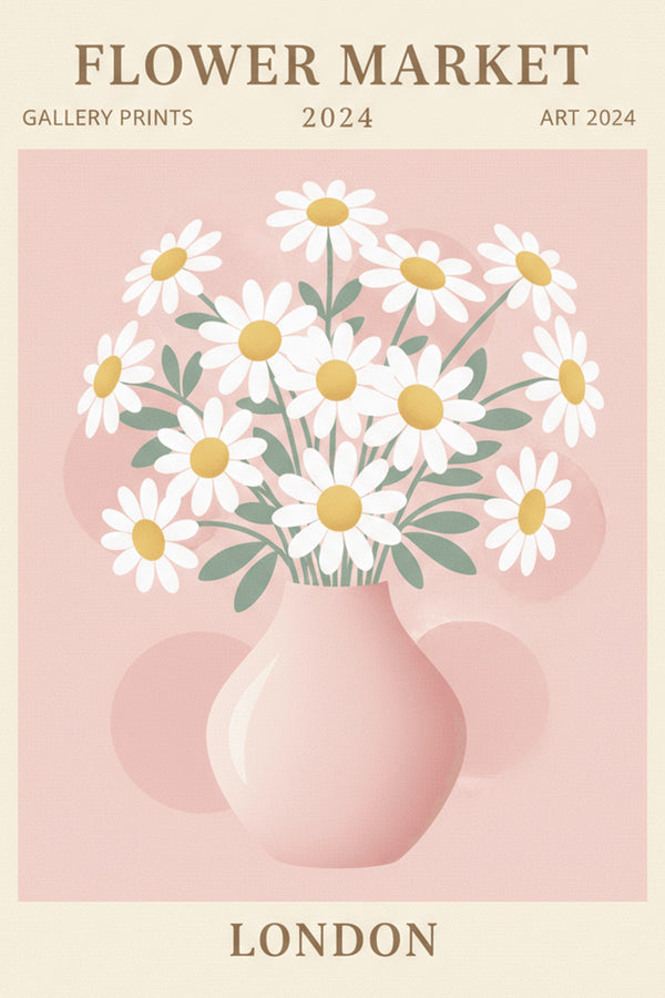 Charming Daisy Bouquet Art Print – wall art print by LOUDHAUS