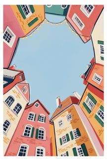Charming European Town Art Print – wall art print by LOUDHAUS