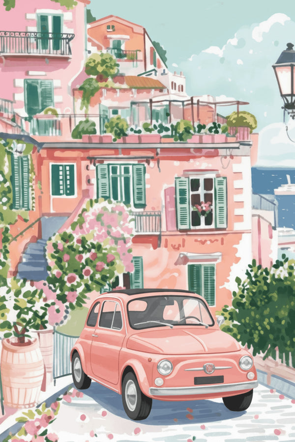 Charming Italian Townscape Art Print – wall art print by LOUDHAUS