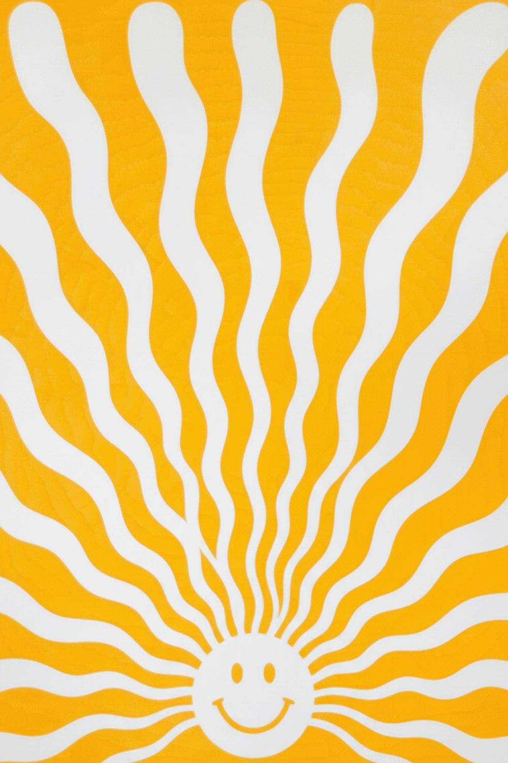 Cheerful Sunshine Smile Art Print – wall art print by LOUDHAUS