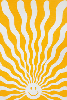 Cheerful Sunshine Smile Art Print – wall art print by LOUDHAUS