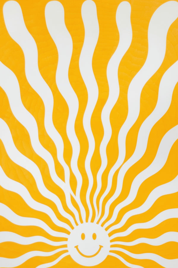 Cheerful Sunshine Smile Art Print – wall art print by LOUDHAUS