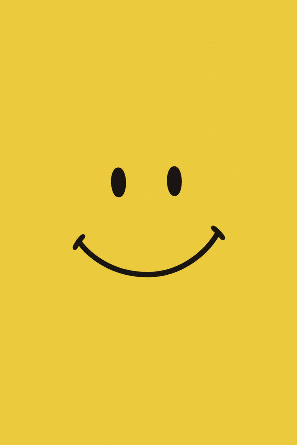 Cheerful Yellow Smiley Face Art Print – wall art print by LOUDHAUS
