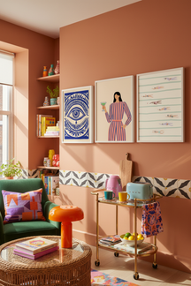 Chic Cocktail Hour Art Print as part of a gallery wall arrangement