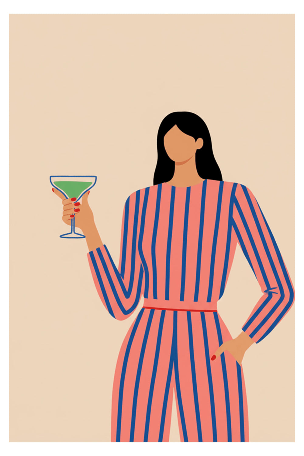 Chic Cocktail Hour Art Print – wall art print by LOUDHAUS