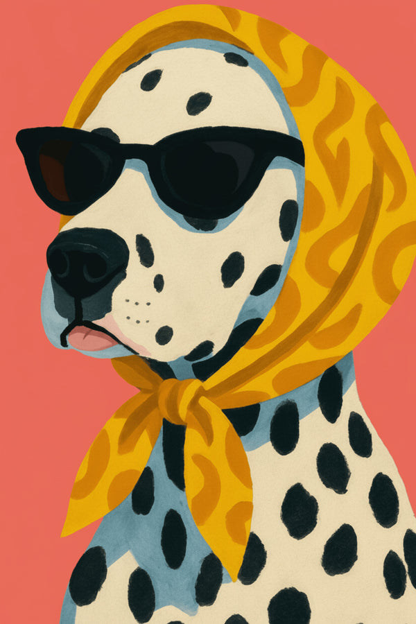 Chic Dalmatian Dog Art Print – wall art print by LOUDHAUS