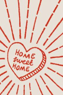 Cosy Home Sweet Home Art Print – wall art print by LOUDHAUS
