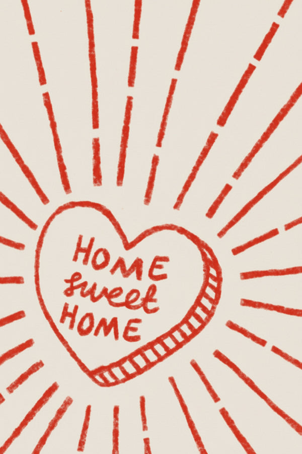 Cosy Home Sweet Home Art Print – wall art print by LOUDHAUS