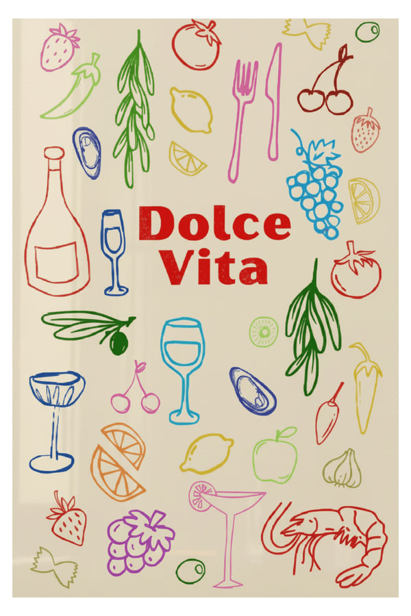 Dolce Vita Italian Food Art Print – wall art print by LOUDHAUS