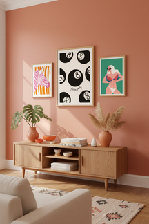Feelin' Lucky 8 Ball Art Print as part of a gallery wall arrangement