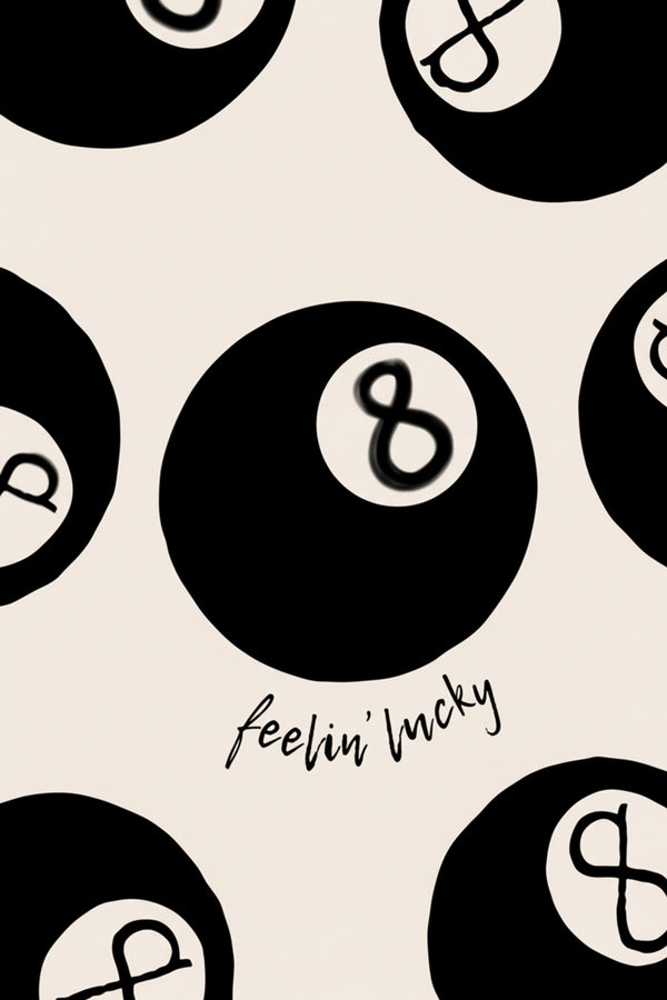 Feelin' Lucky 8 Ball Art Print – wall art print by LOUDHAUS