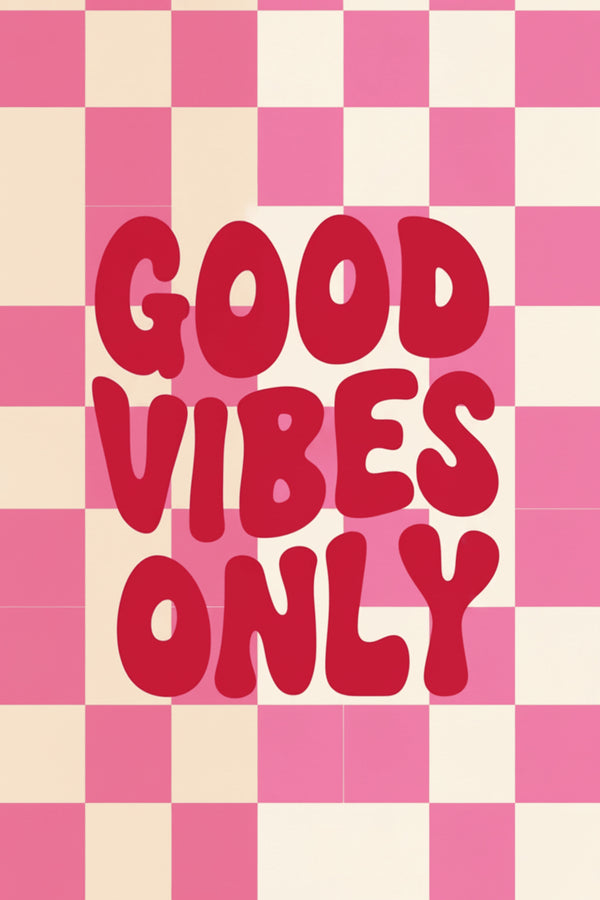 Good Vibes Only Retro Typography Art Print – wall art print by LOUDHAUS
