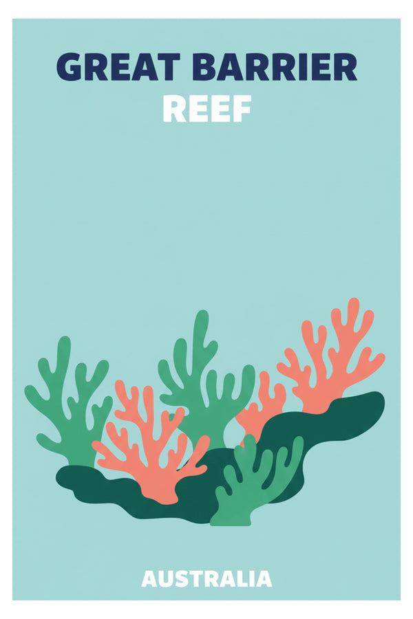 Great Barrier Reef Coral Art Print – wall art print by LOUDHAUS