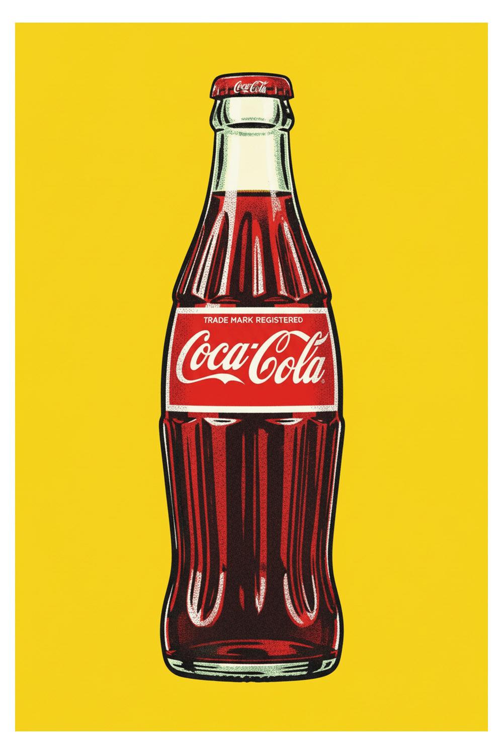Iconic Coca-Cola Bottle Art Print – wall art print by LOUDHAUS