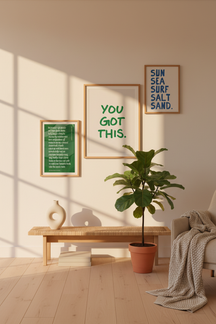 Inspirational 'You Got This' Art Print as part of a gallery wall arrangement