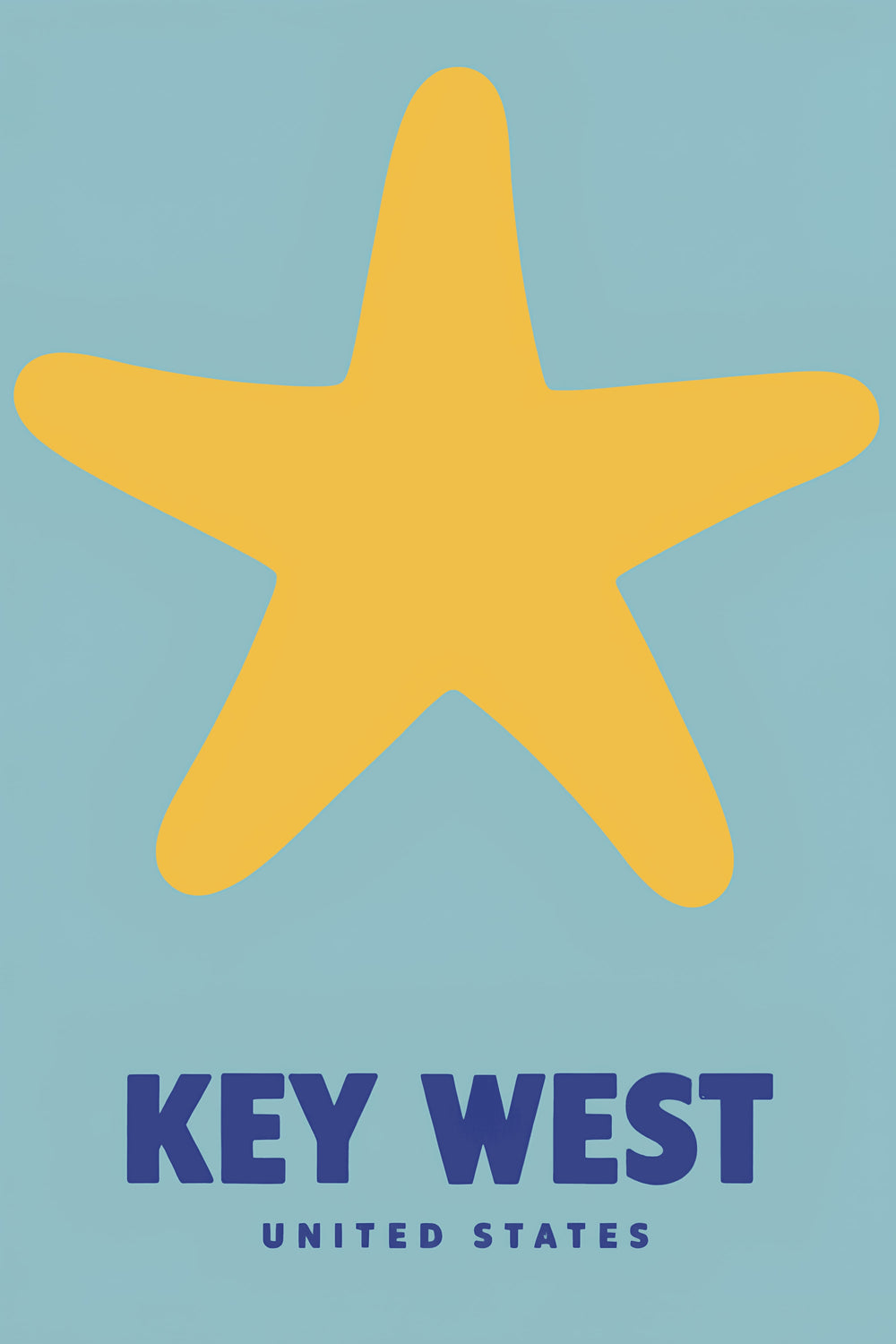 Key West Starfish Travel Art Print – wall art print by LOUDHAUS