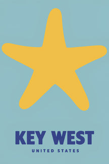 Key West Starfish Travel Art Print – wall art print by LOUDHAUS