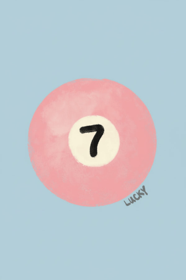 Lucky Number Seven Art Print – wall art print by LOUDHAUS