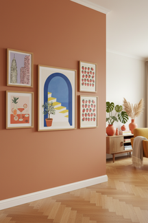Mediterranean Archway Art Print as part of a gallery wall arrangement