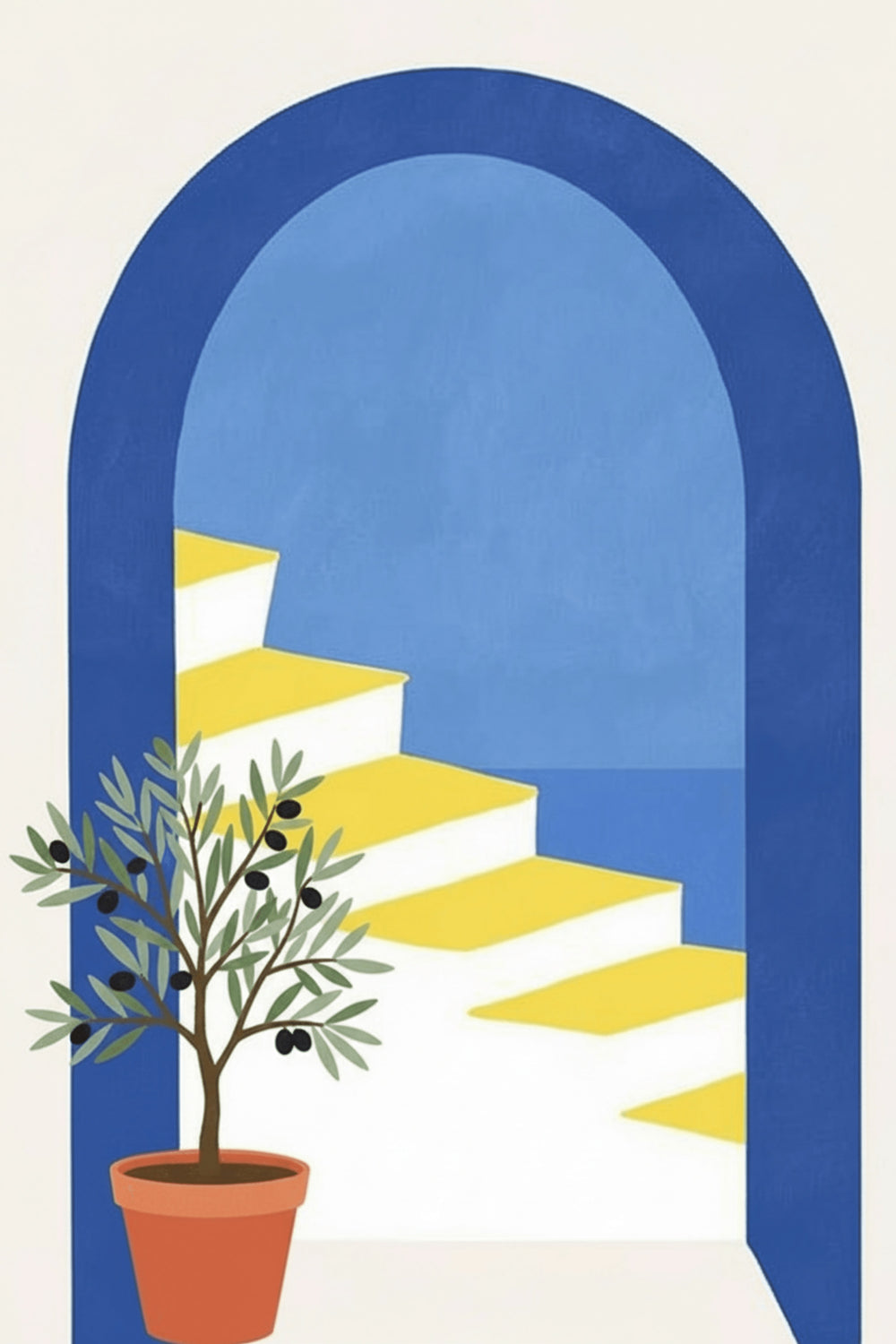 Mediterranean Archway Art Print – wall art print by LOUDHAUS