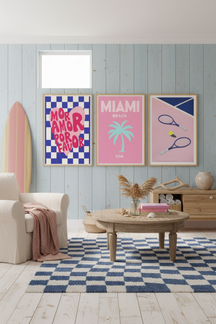 Miami Beach Palm Tree Art Print as part of a gallery wall arrangement