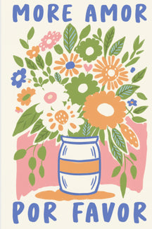 More Amor Por Favor Floral Art Print – wall art print by LOUDHAUS