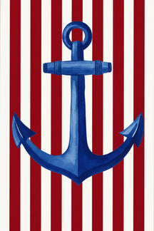 Nautical Anchor Stripe Art Print – wall art print by LOUDHAUS