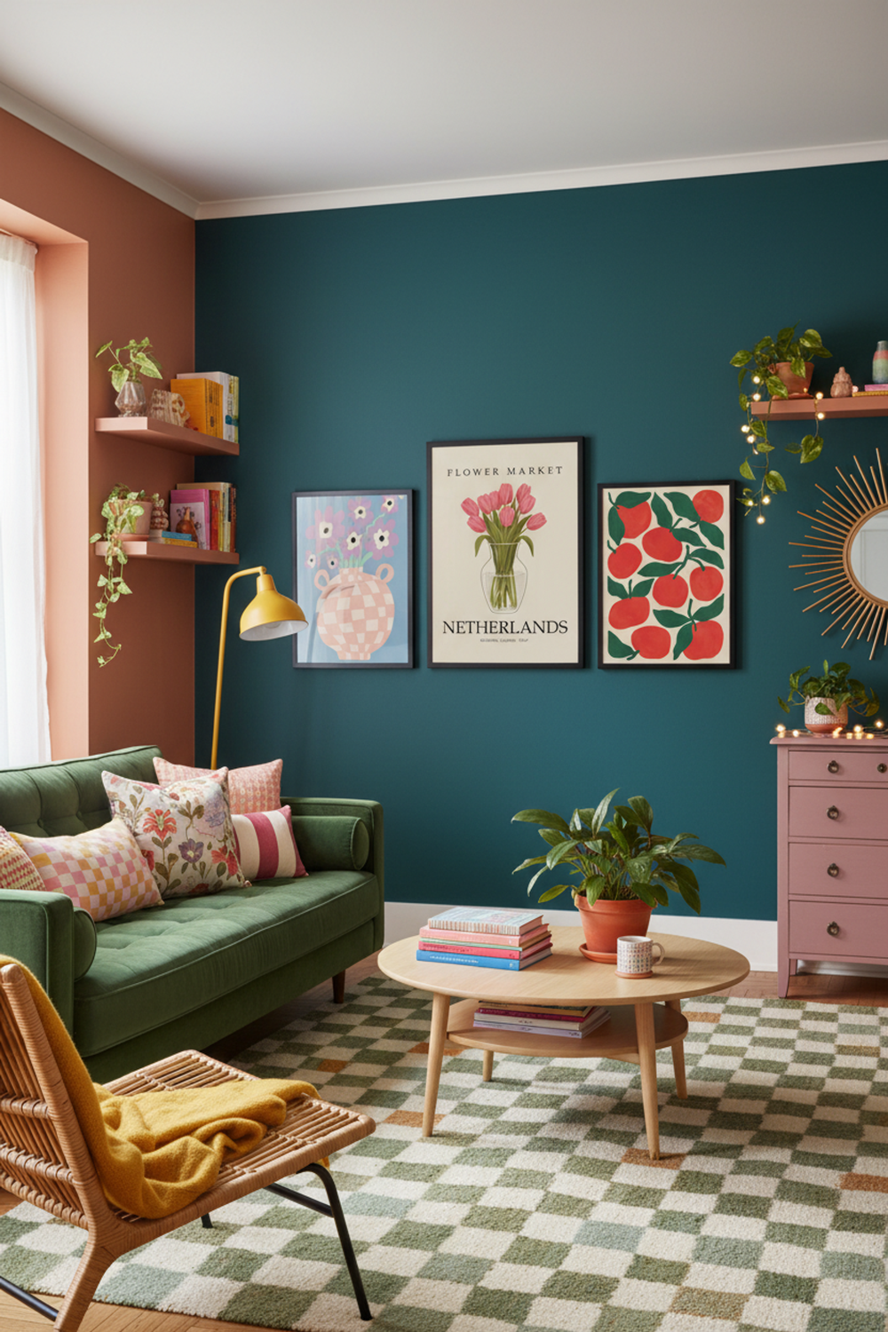 Netherlands Tulip Flower Market Art Print as part of a gallery wall arrangement