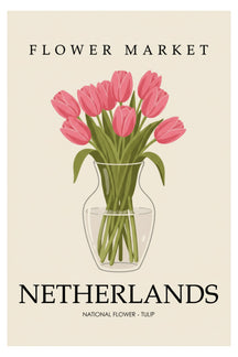 Netherlands Tulip Flower Market Art Print – wall art print by LOUDHAUS