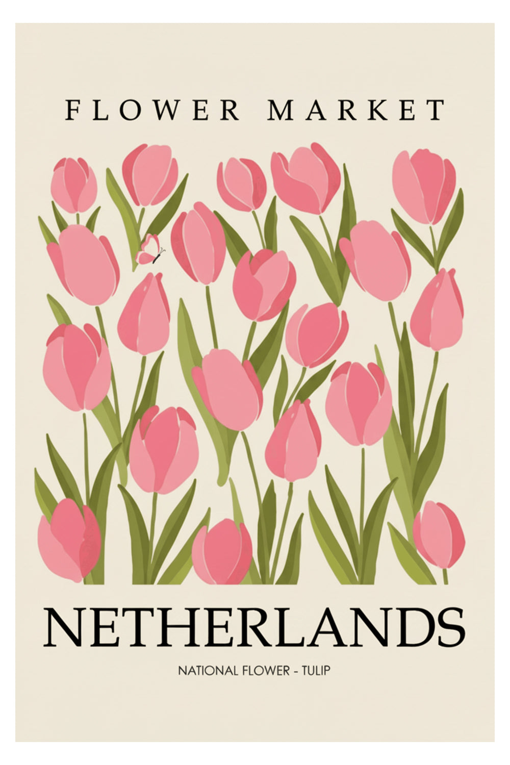 Netherlands Tulip Flower Market Print – wall art print by LOUDHAUS